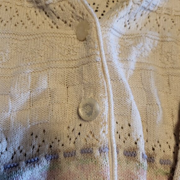 Vintage Northern Tradition Pointelle knit cardigan - Picture 3 of 7